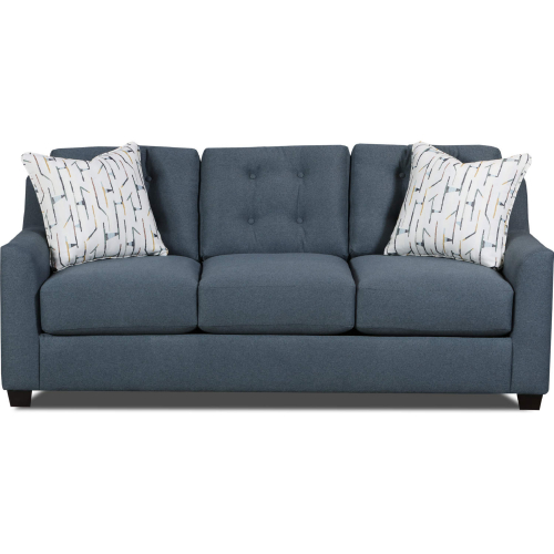 Elliott 80" Sofa in Blue Chenille Fabric